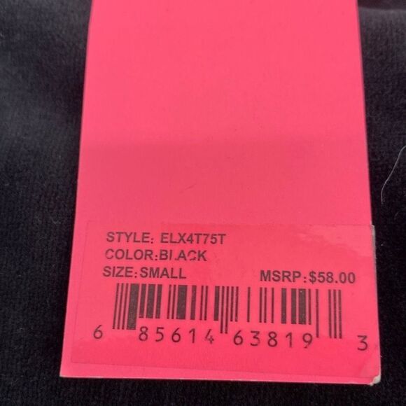 Betsey Johnson Performance Velour Criss-Cross Pullover Sweatshirt Black Small Ne - Picture 10 of 14